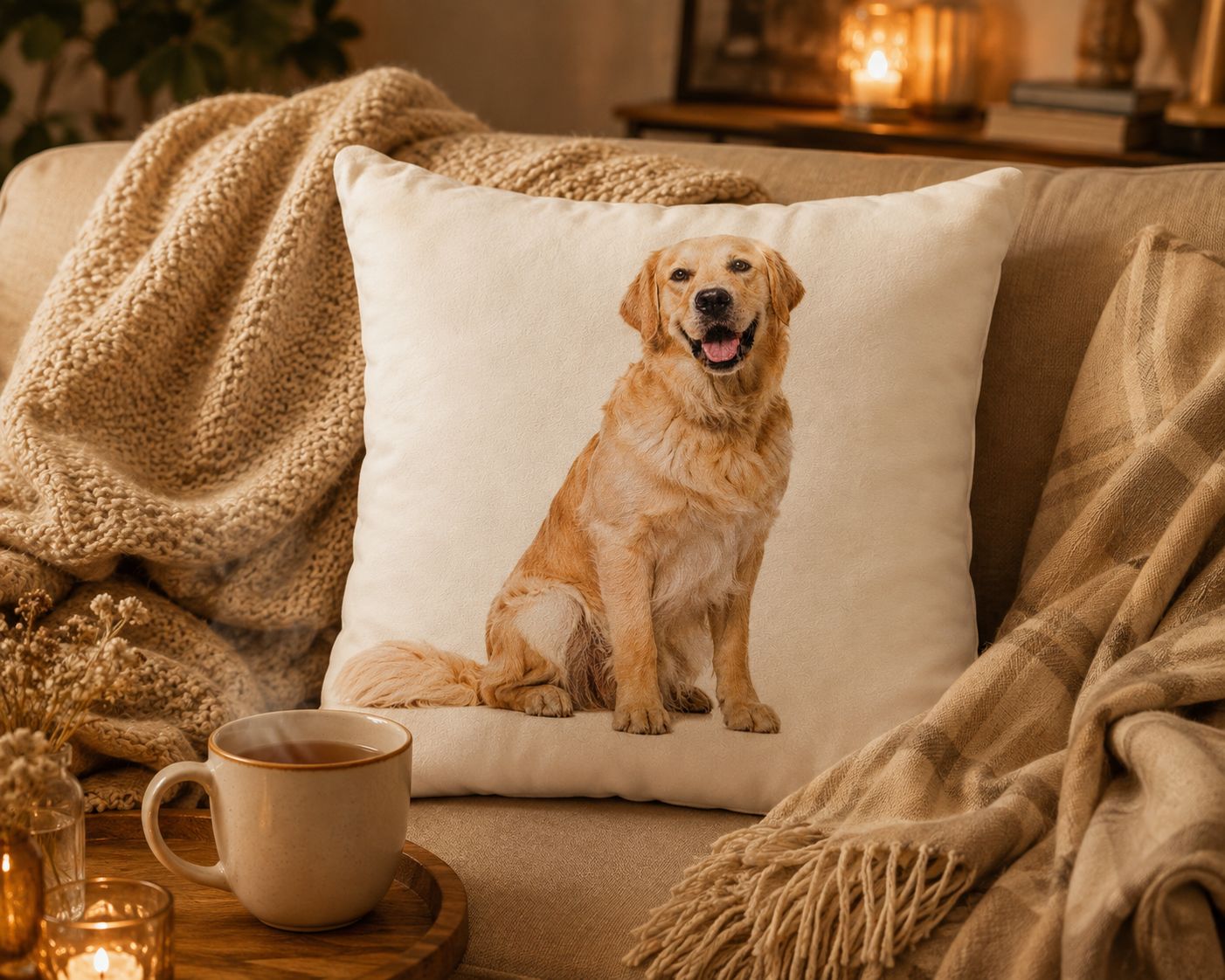 Coussin Photo Personnalisé - Ton Animal en Câlin